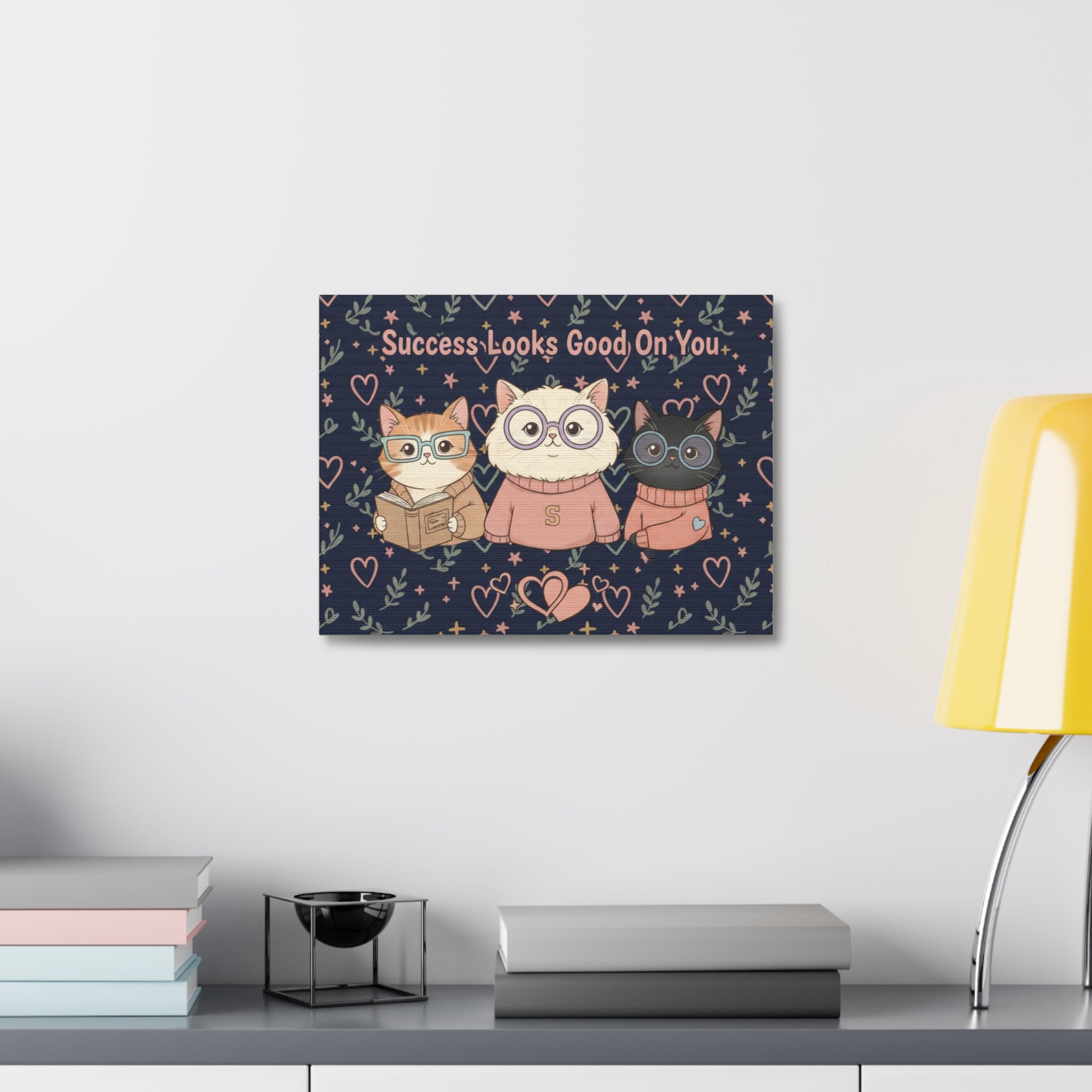 Cats With Glasses Canvas Print – Success Looks Good on You