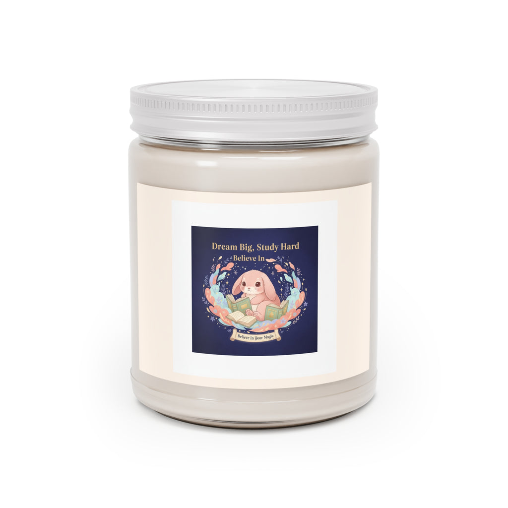 Rabbit Scented Candle – Dream Big, Study Hard Believe in Believe in Your Magic