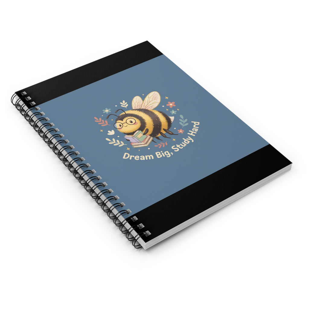 Bee Spiral Notebook – Dream Big Study Hard