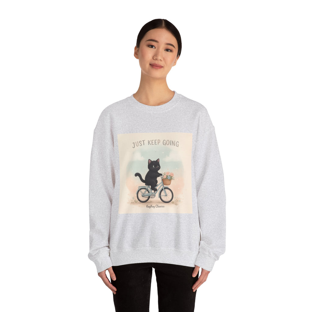 "Design" Black Cat Crewneck | College Girl Gift | Fashion | KayKay Classics