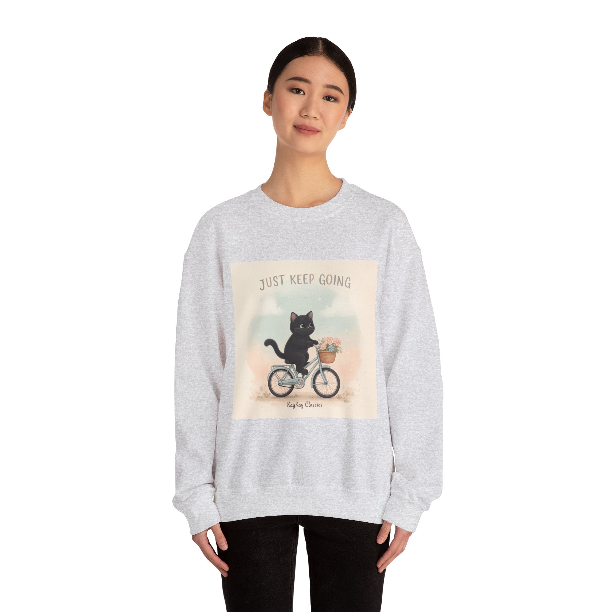 "Design" Black Cat Crewneck | College Girl Gift | Fashion | KayKay Classics