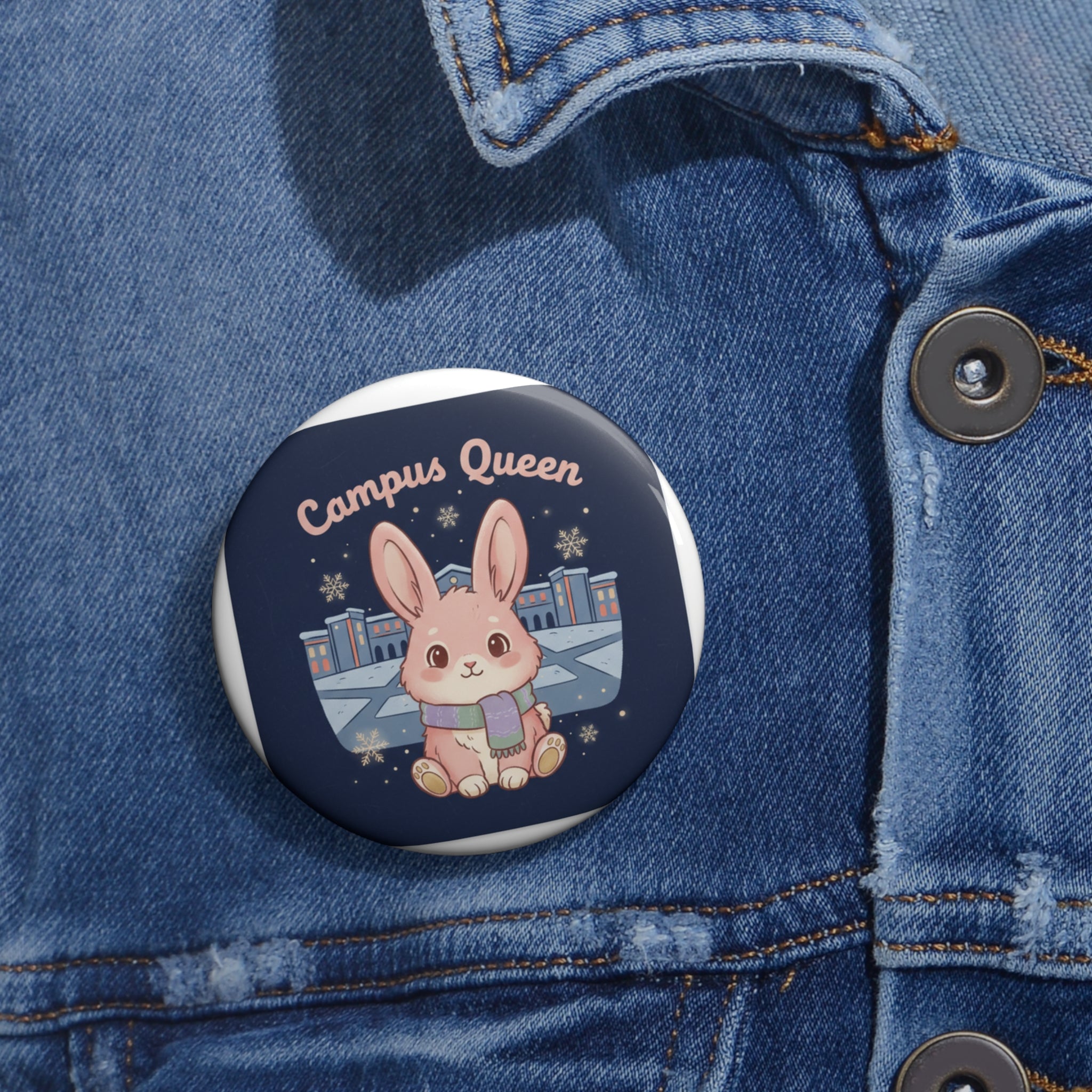 Rabbit Pin Button – Campus Queen