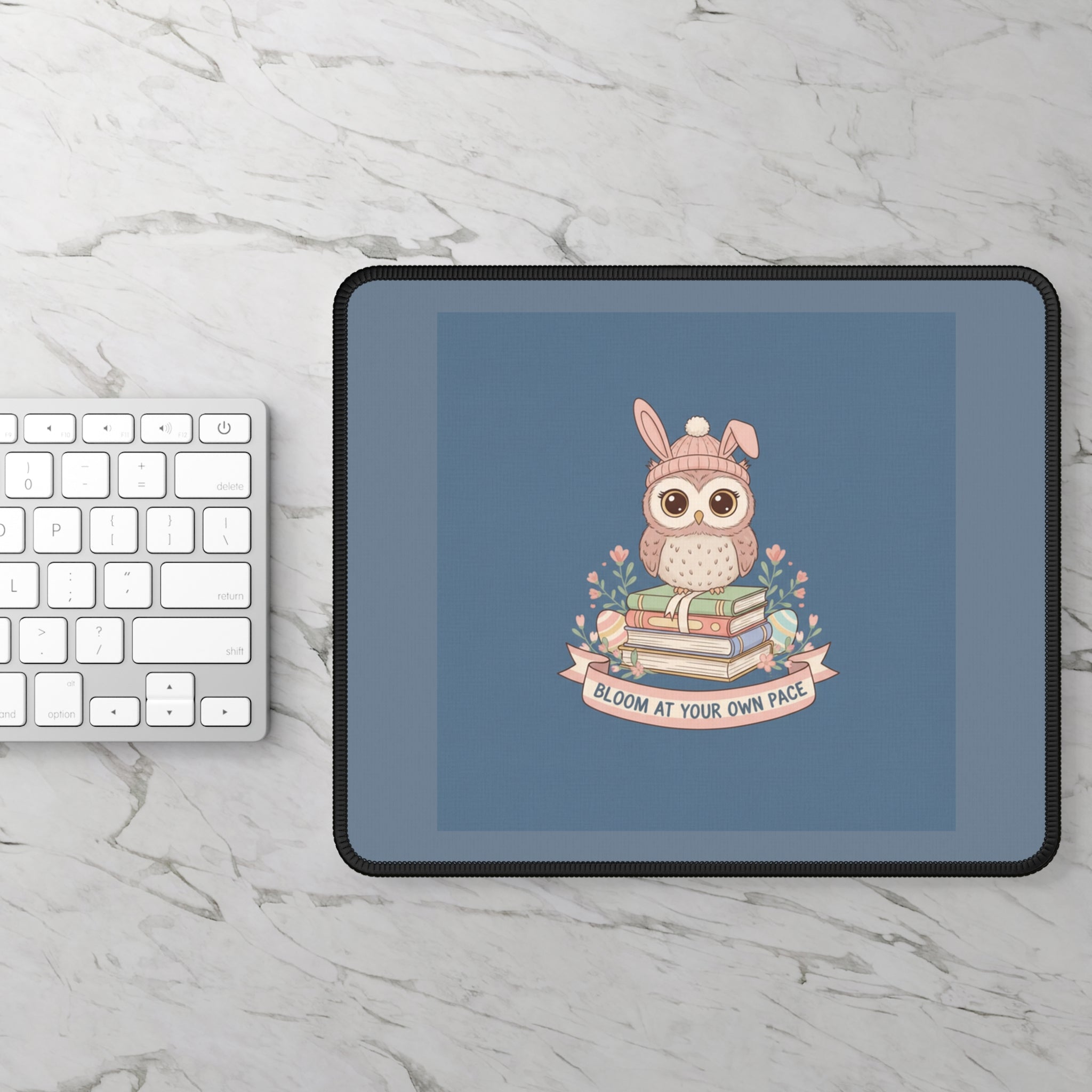 Bunny Mouse Pad – Bloom at Your Own Pace
