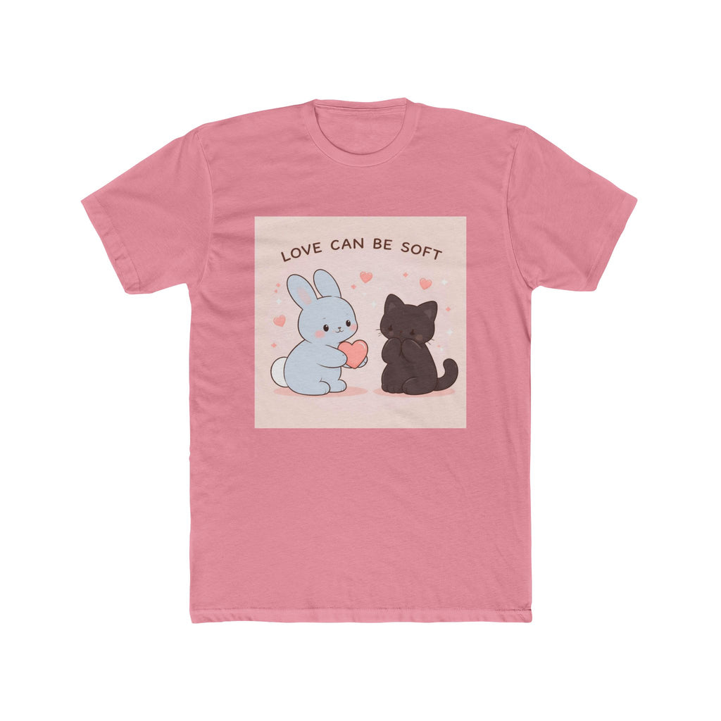 "LOVE CAN BE SOFT" Black Cat Unisex Tee | College Girl Gift | Fashion | KayKay Classics