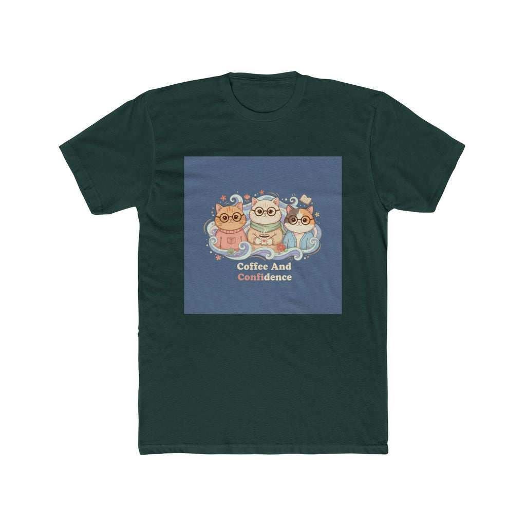 Cats With Glasses Unisex Tee – Coffee and Confidence