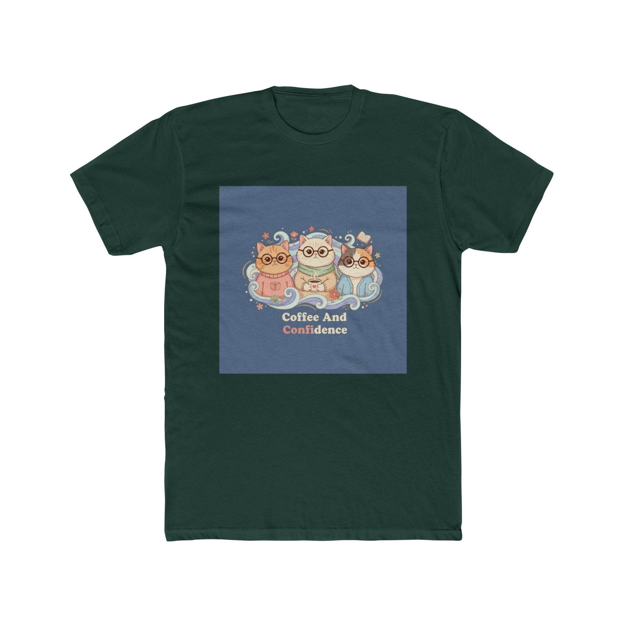 Cats With Glasses Unisex Tee – Coffee and Confidence