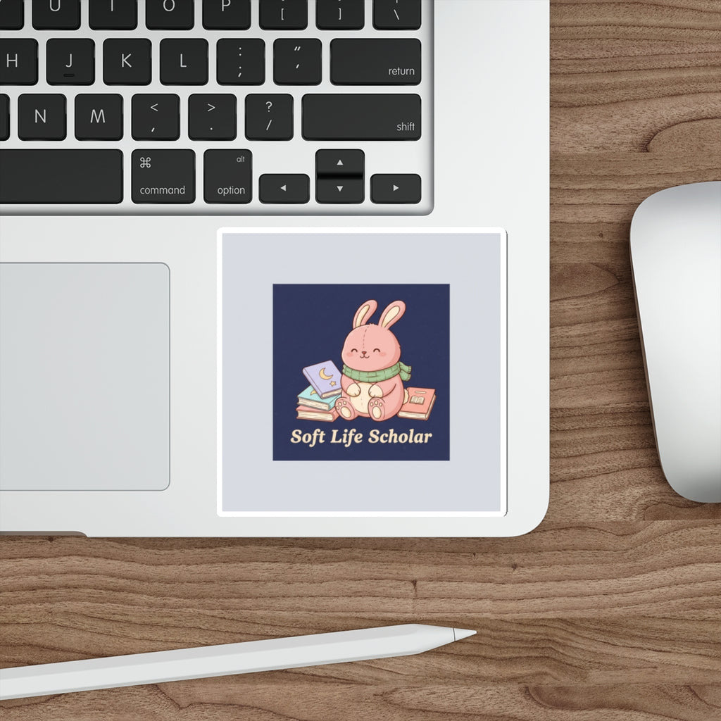 Rabbit Die-Cut Sticker – Soft Life Scholar