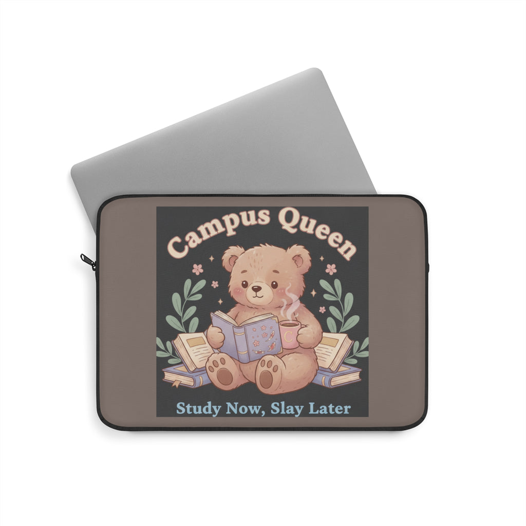 Bear Laptop Sleeve – Campus Queen Study Now Slay Later