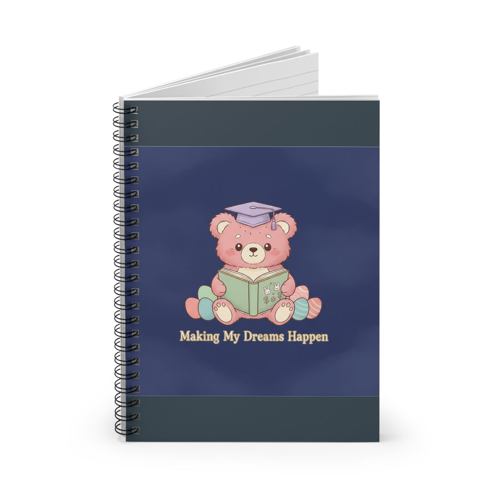 Bear Spiral Notebook – Making My Dreams Happen