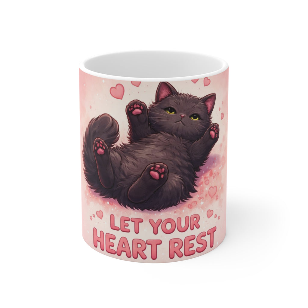 LET YOUR HEART REST Cat Mug 11oz