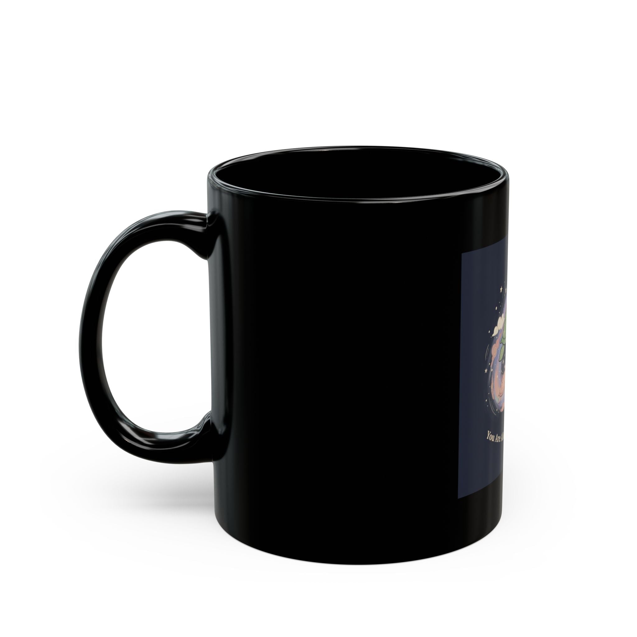 You Are Allowed To Grow Slowly Turtle Black Mug 11oz
