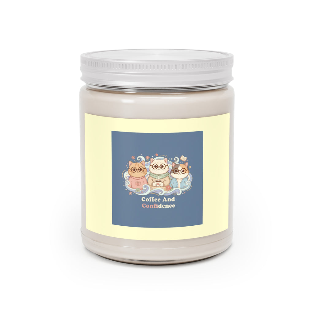 Cats With Glasses Scented Candle – Coffee and Confidence