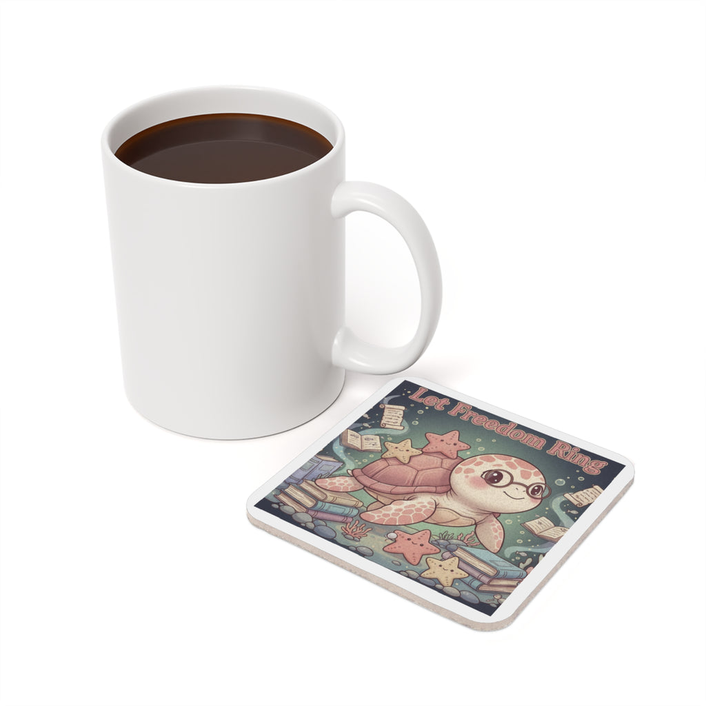Turtle Cork Coaster – Let Freedom Ring