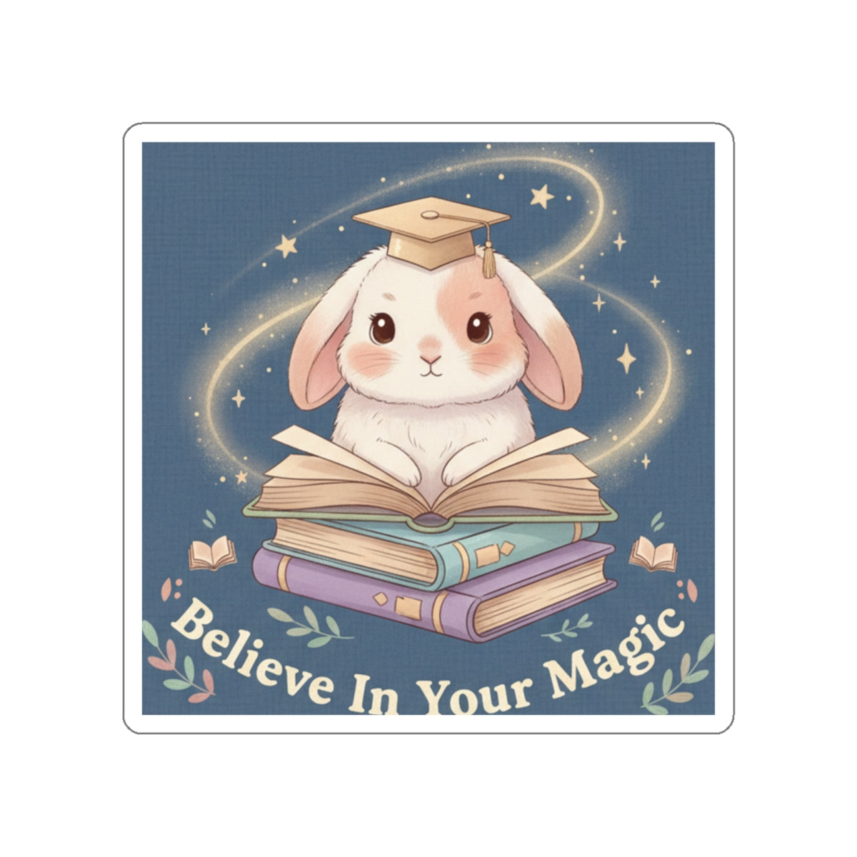 Bunny Die-Cut Sticker – Believe in Your Magic