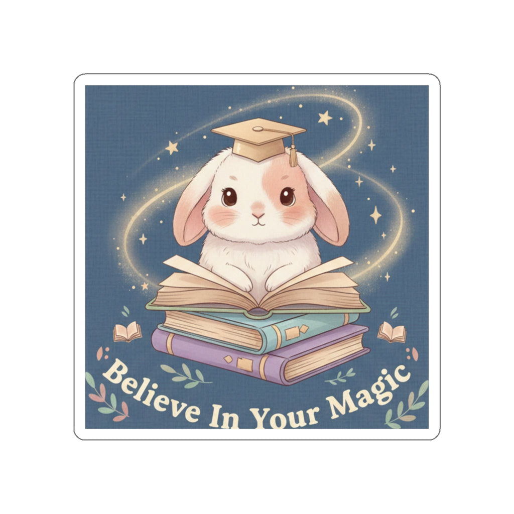 Bunny Die-Cut Sticker – Believe in Your Magic