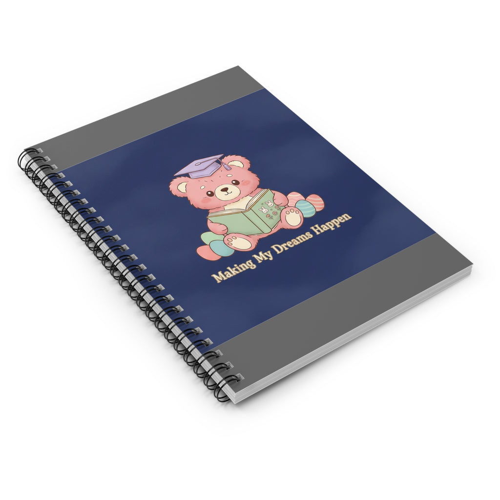 Bear Spiral Notebook – Making My Dreams Happen