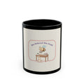 She Believed She Could Bee and bunny Black Mug 11oz