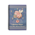 Bee Spiral Notebook – Library Days Are the Best Days