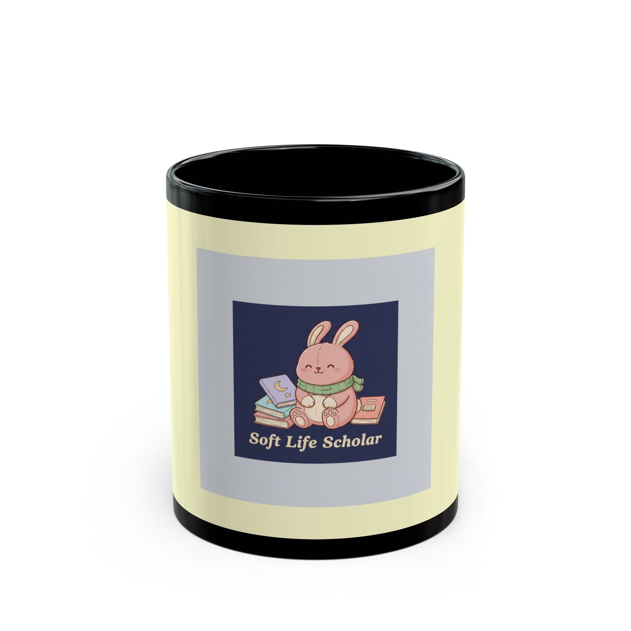Rabbit Black Mug 11oz – Soft Life Scholar
