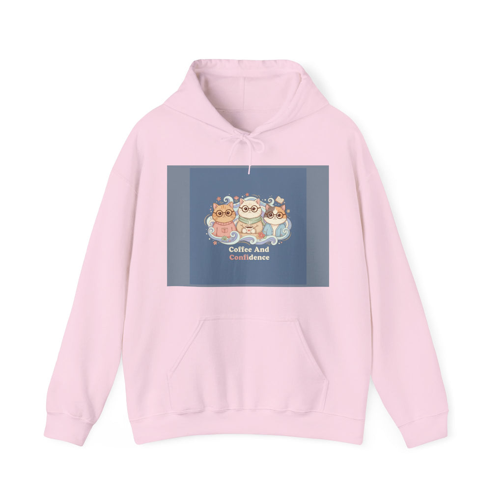 Cats With Glasses Hoodie – Coffee and Confidence