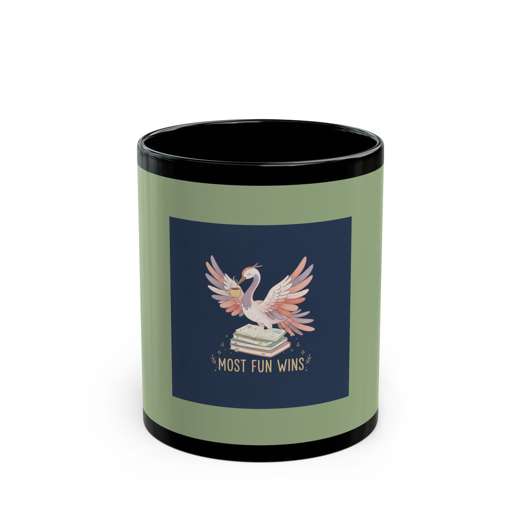 Crane Black Mug 11oz – Most Fun Wins