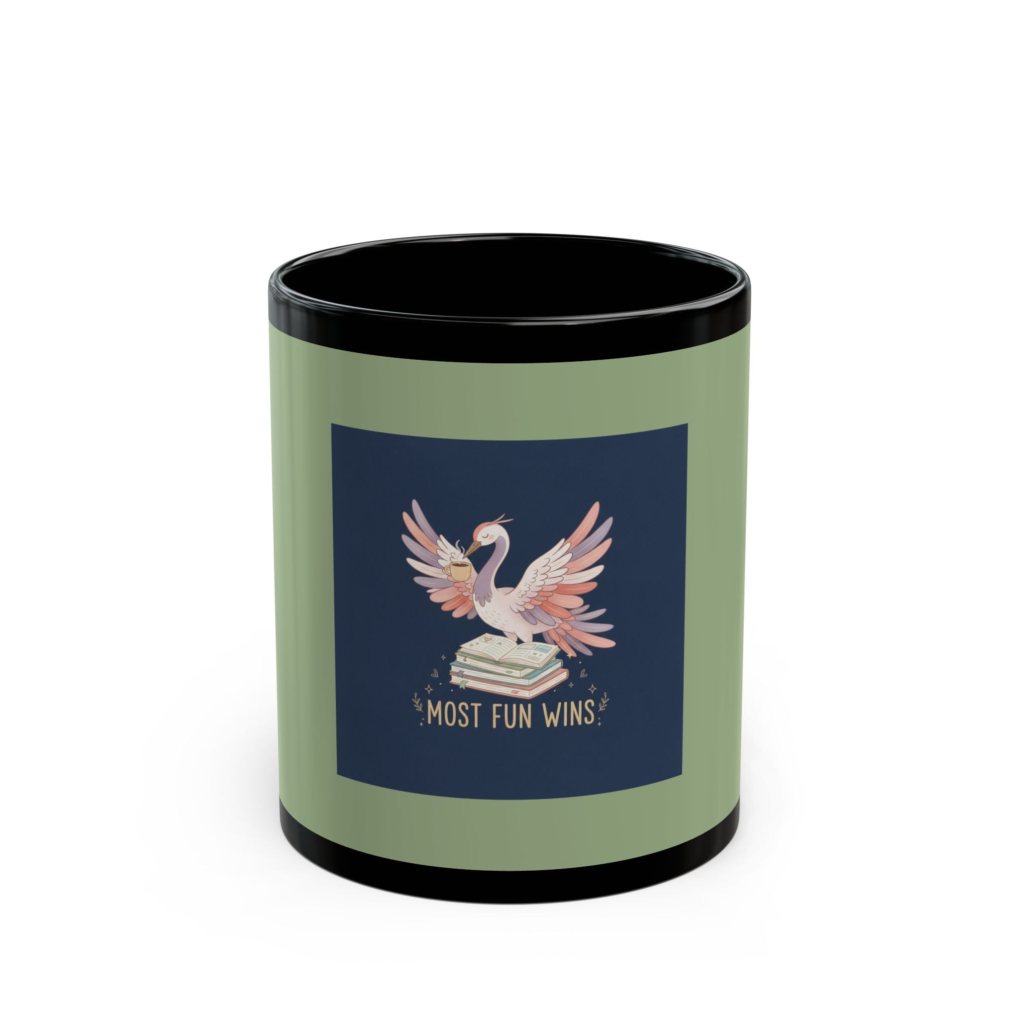 Crane Black Mug 11oz – Most Fun Wins