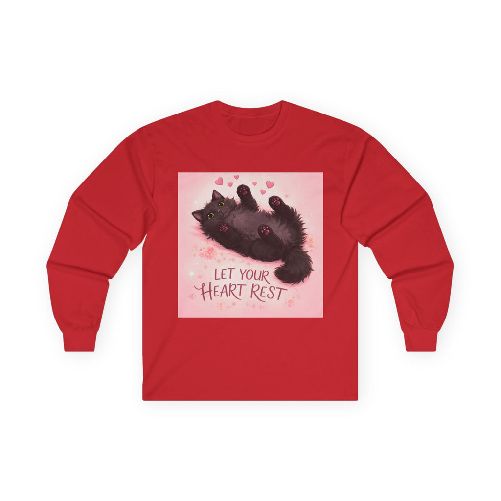 LET YOUR HEART REST Cat Long Sleeve Tee