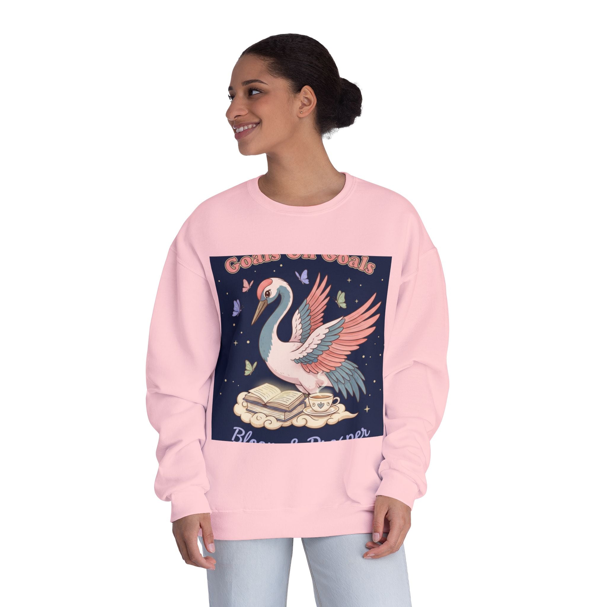 Crane Crewneck Sweatshirt – Goals on Goals Bloom Prosper