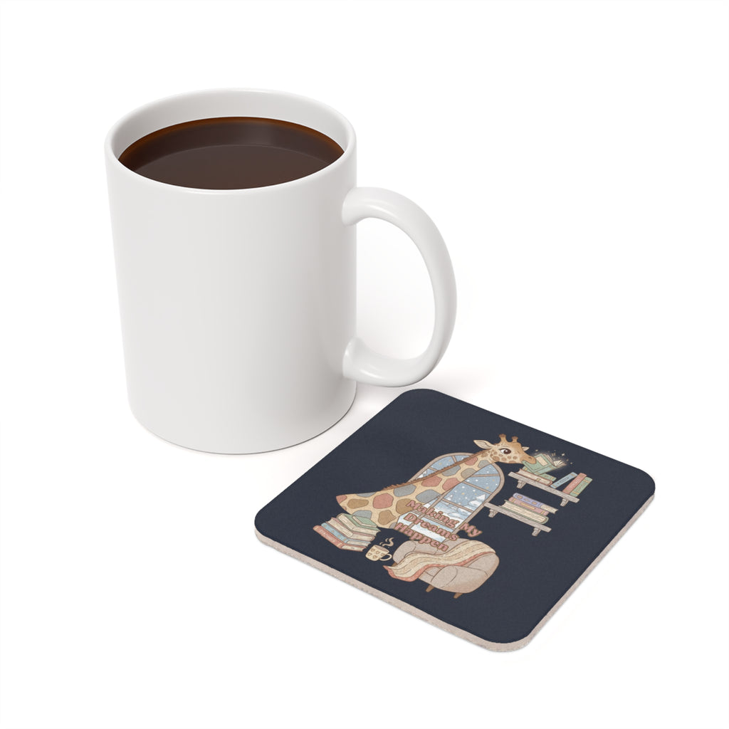 Giraffe Cork Coaster – Making My Dreams Happen