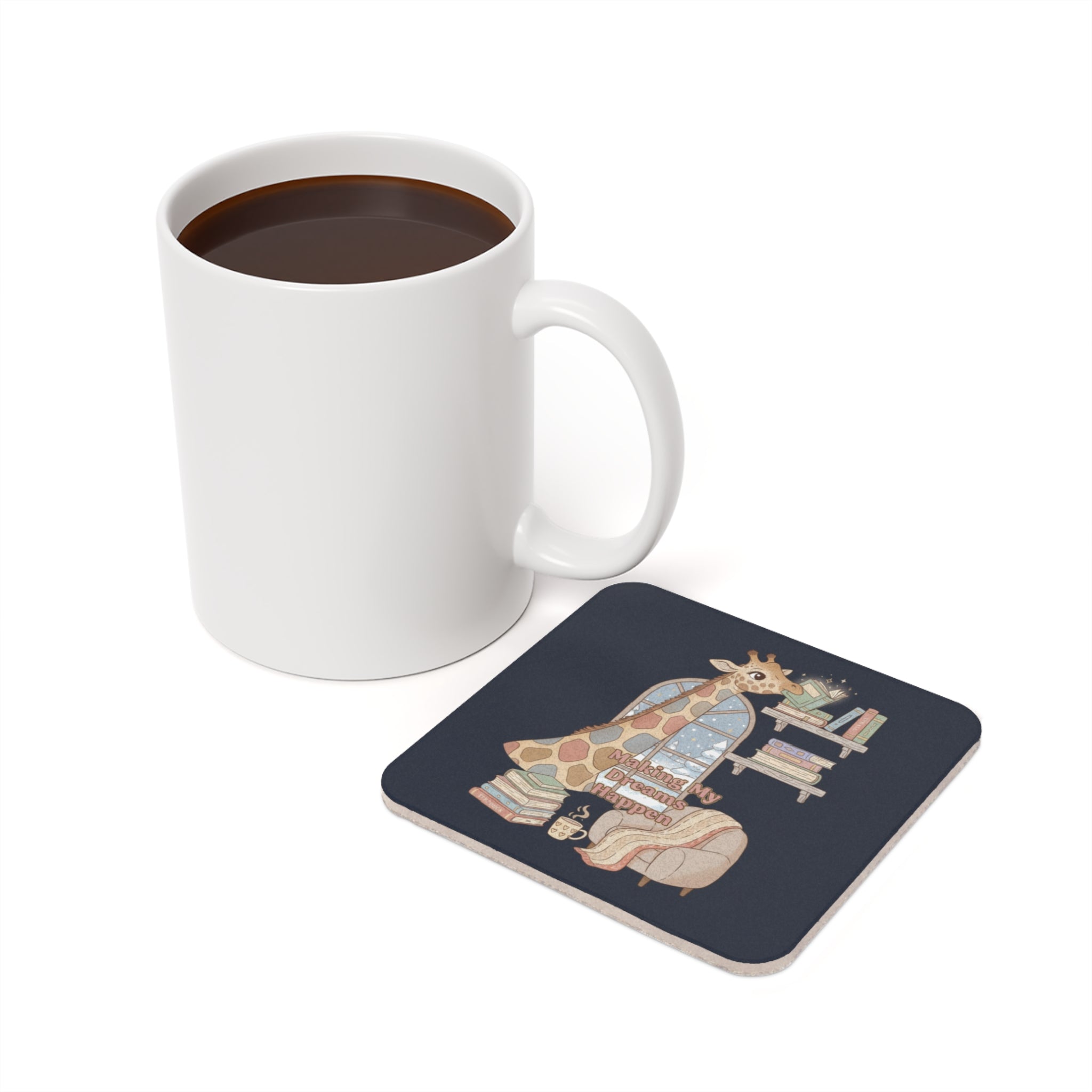 Giraffe Cork Coaster – Making My Dreams Happen
