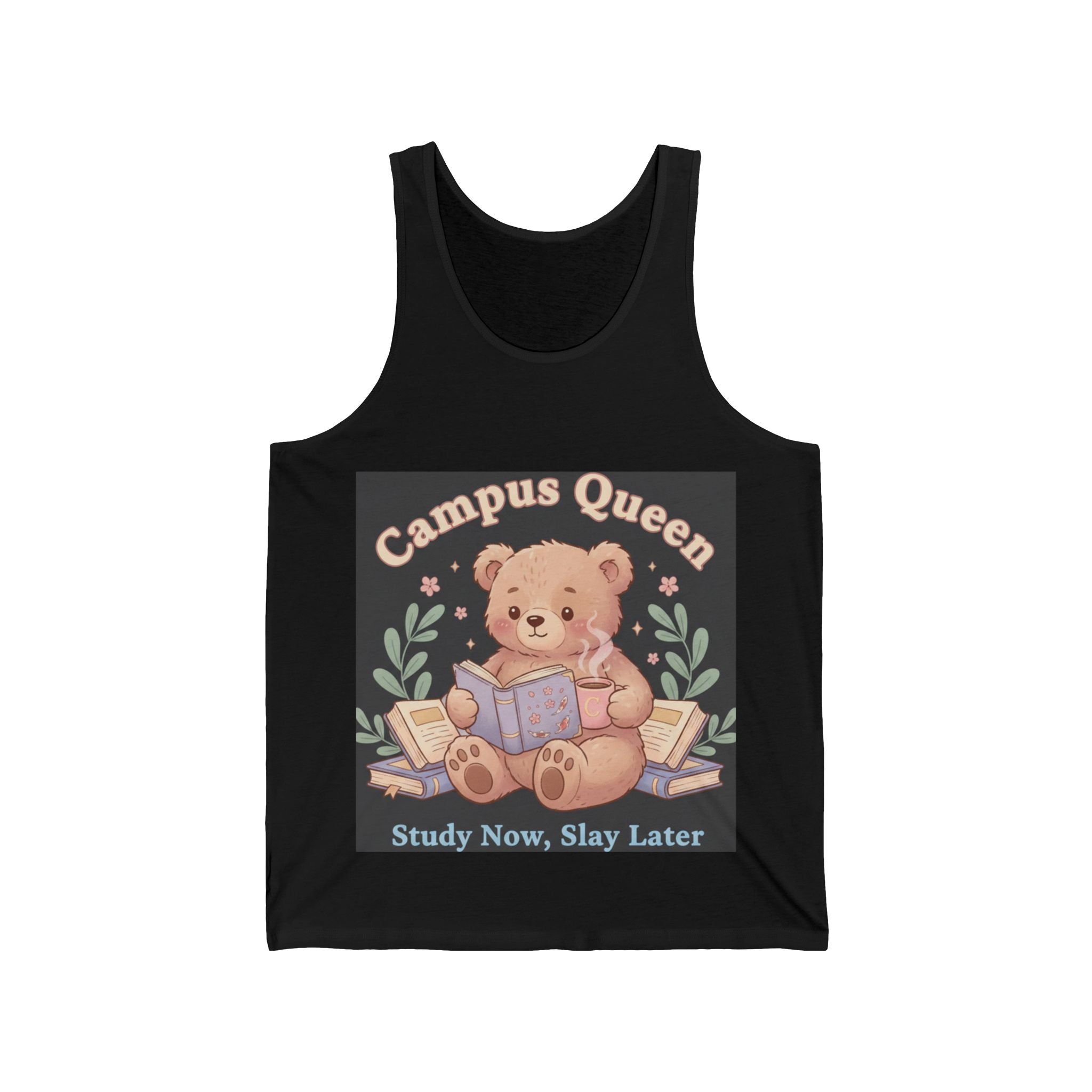Bear Tank Top – Campus Queen Study Now Slay Later