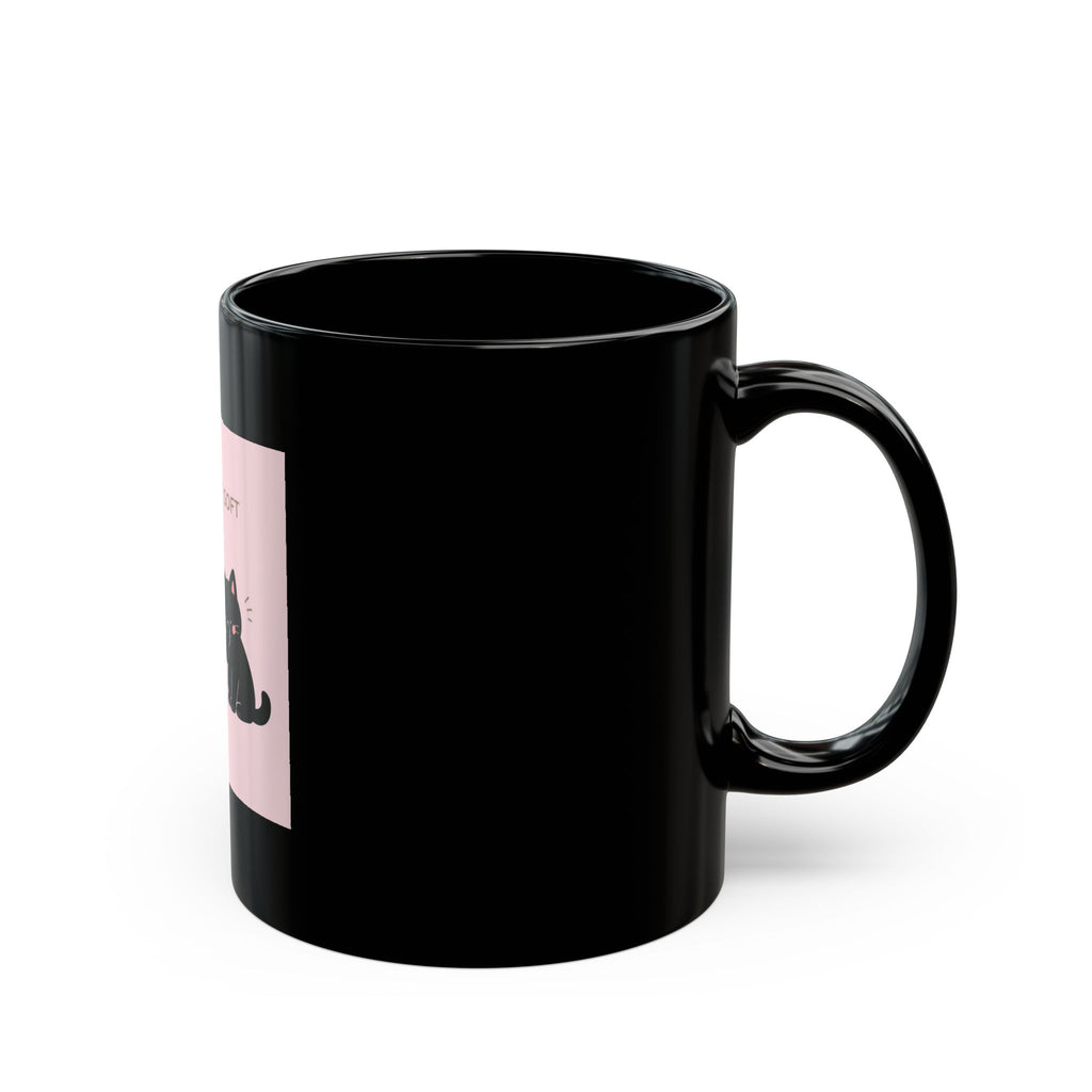 LOVE CAN BE SOFT Black Mug