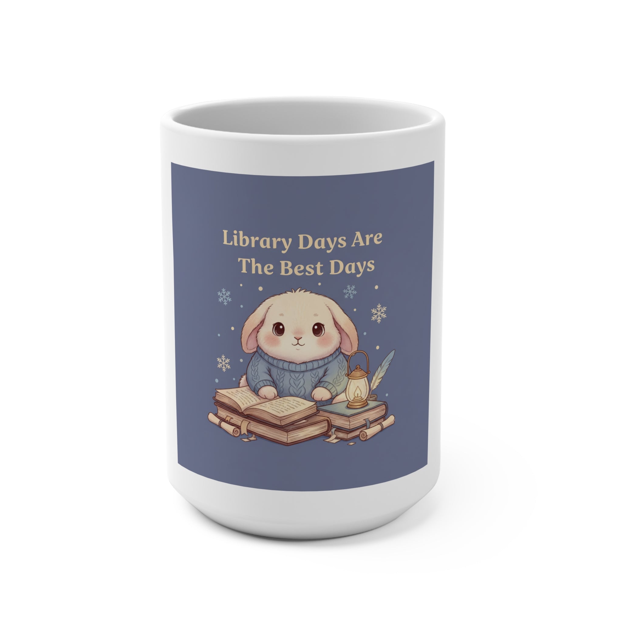 Bunny Mug 15oz – Library Days Are the Best Days