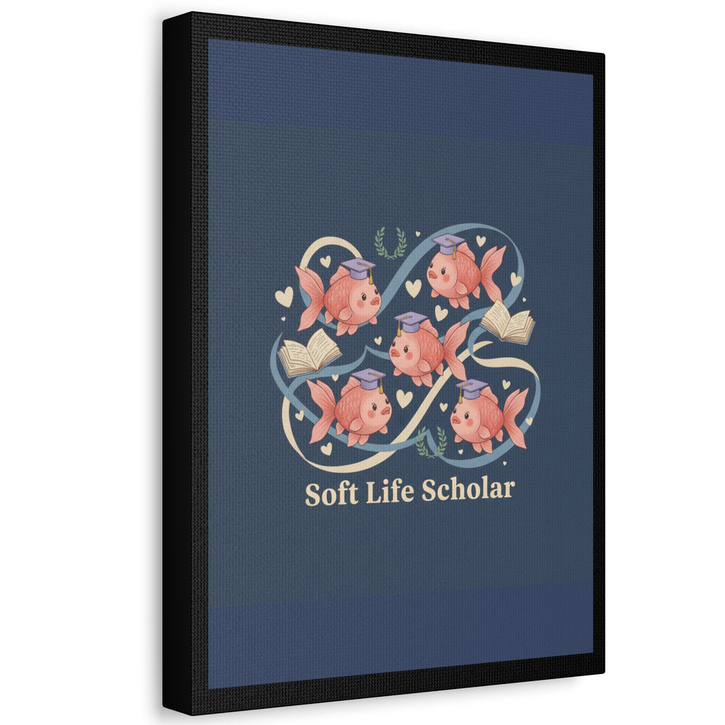 Soft Life Scholar Goldfish Canvas
