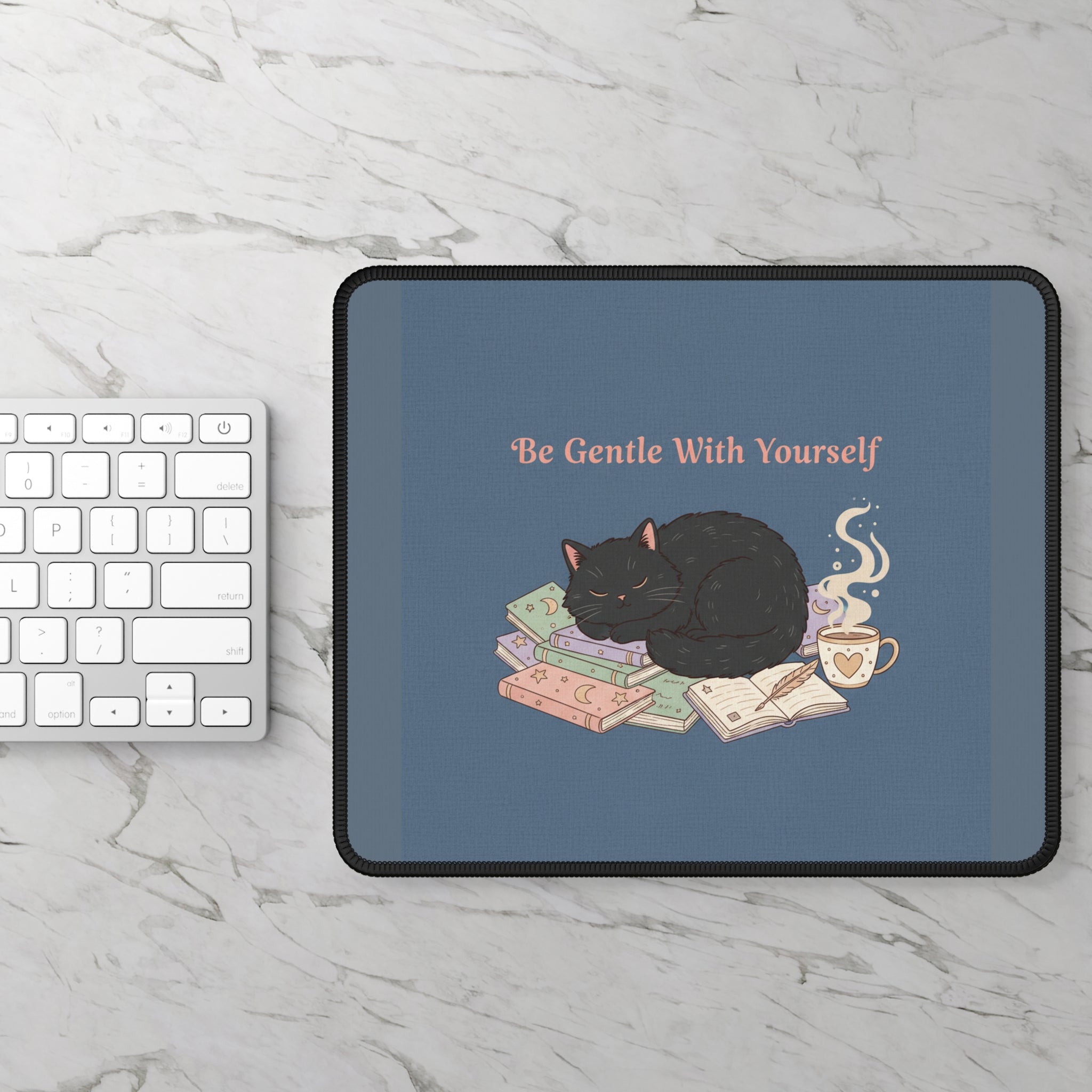 Black Cat Mouse Pad – Be Gentle With Yourself