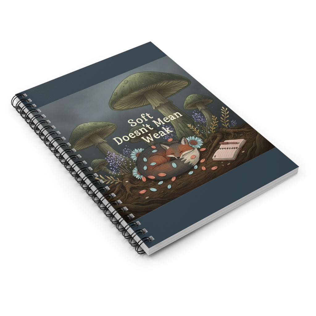 Fox Spiral Notebook – Soft Doesnt Mean Weak