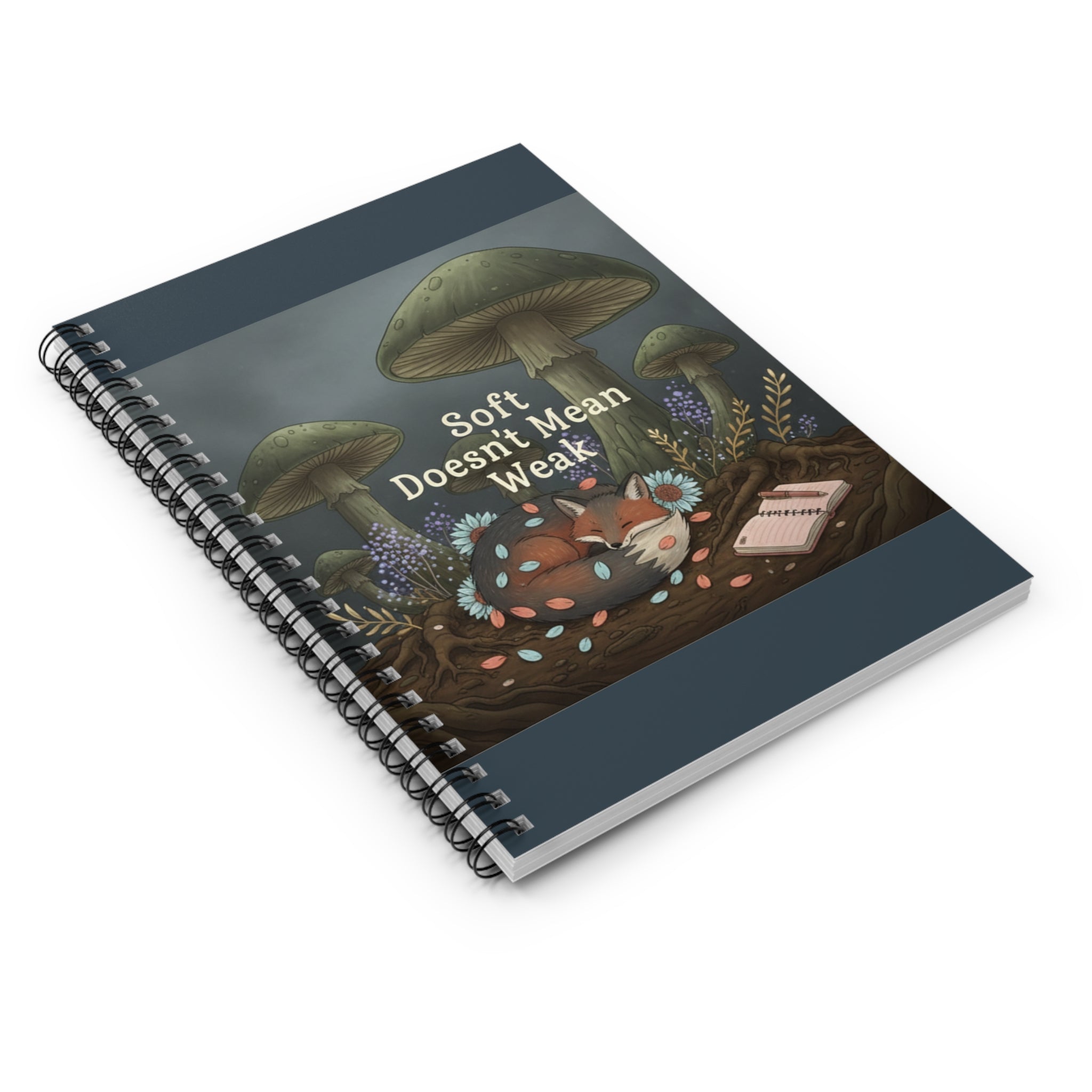 Fox Spiral Notebook – Soft Doesnt Mean Weak