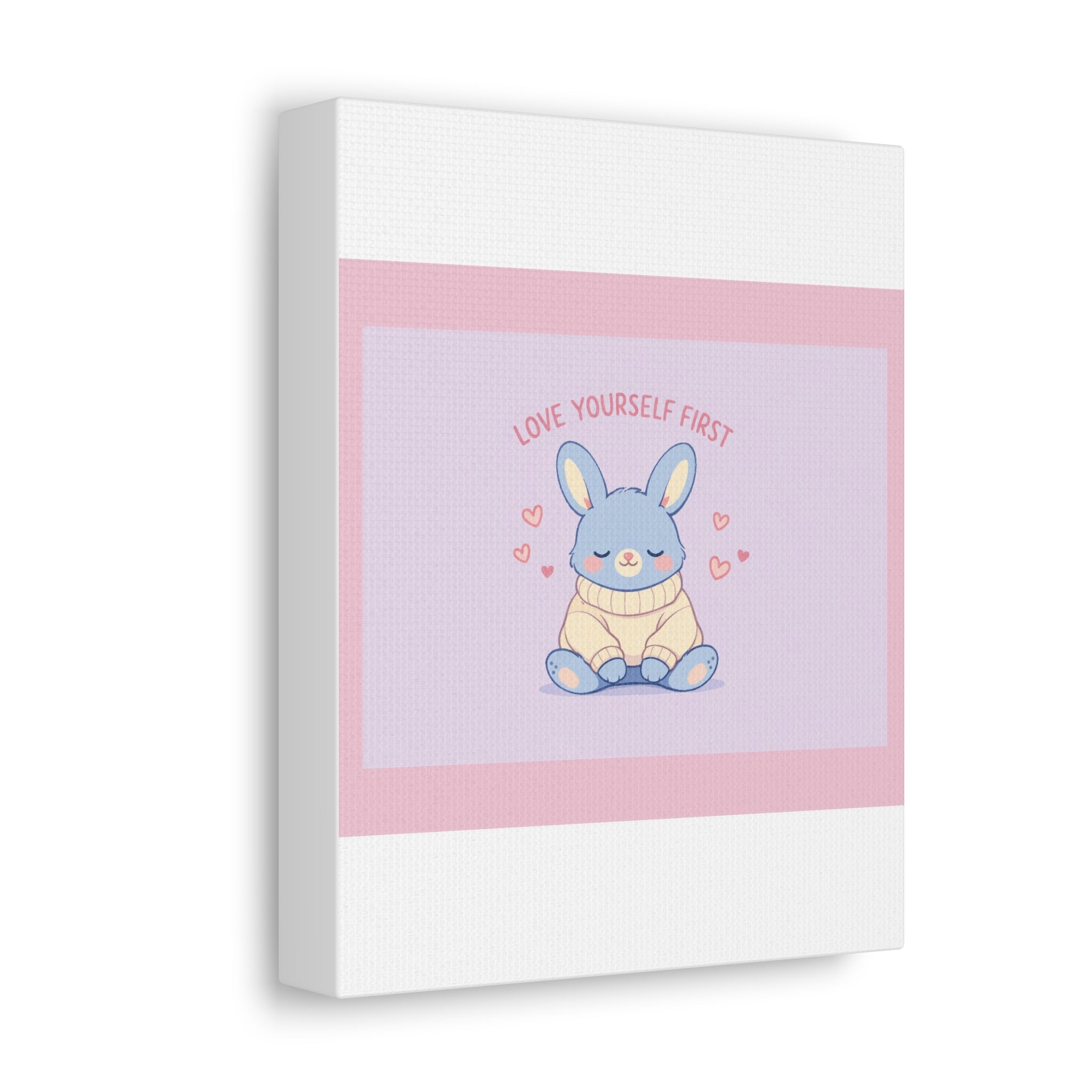 "LOVE YOURSELF FIRST" Black Cat Canvas | College Girl Gift | Fashion | KayKay Classics