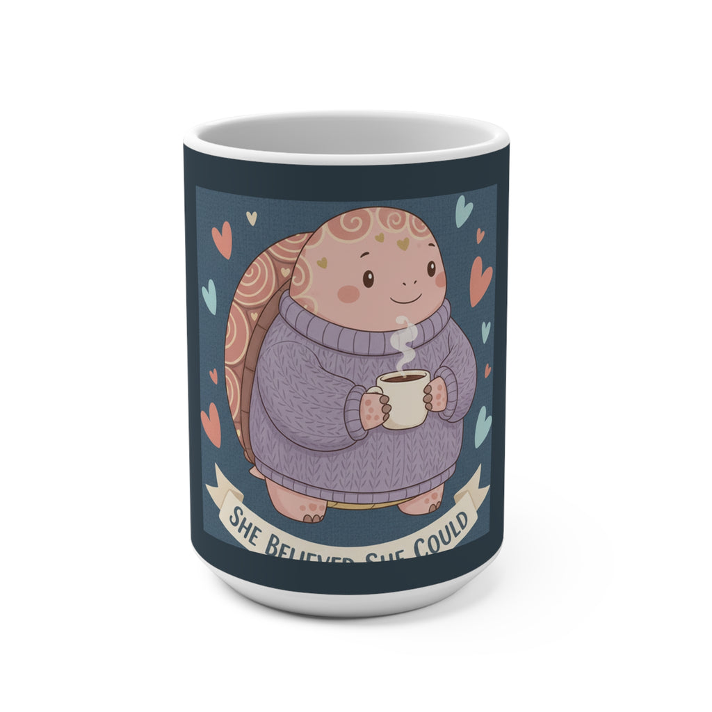Turtle Mug 15oz – She Believed She Could