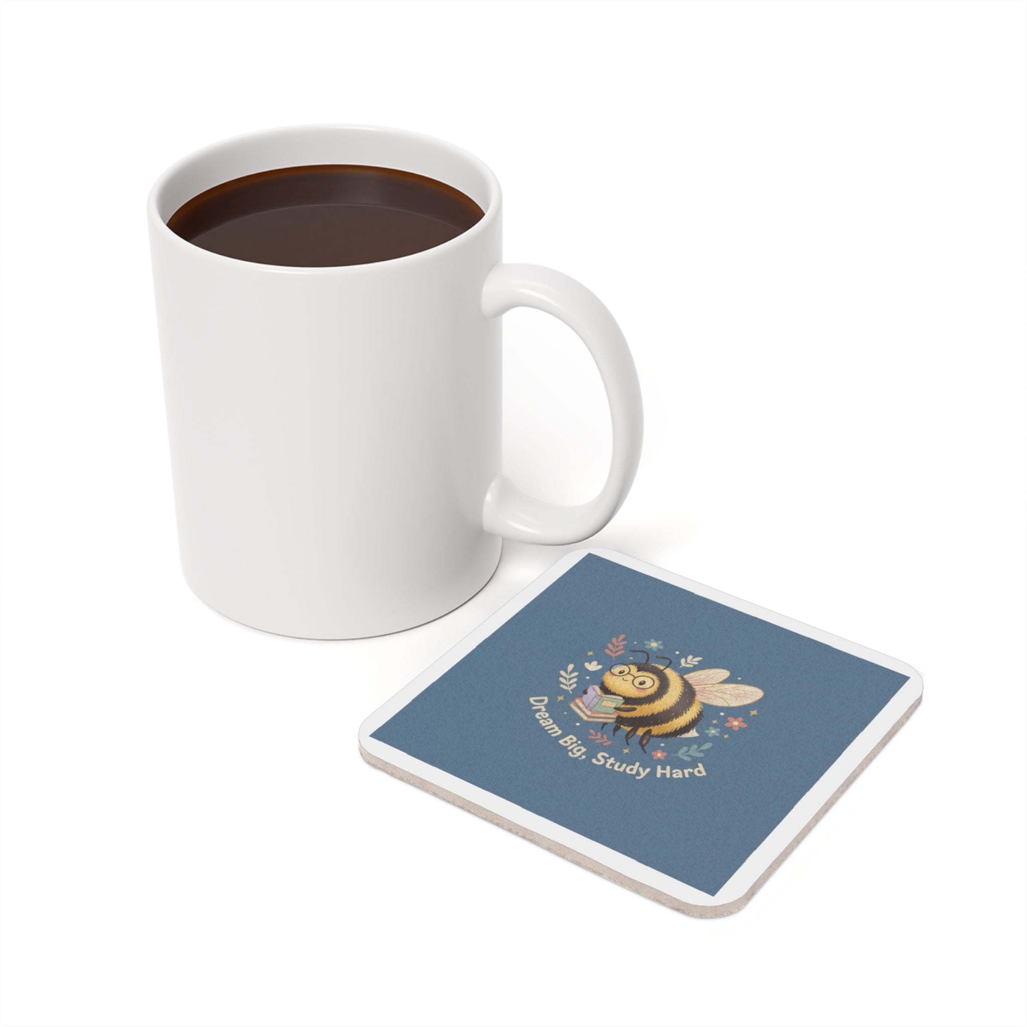 Bee Cork Coaster – Dream Big Study Hard