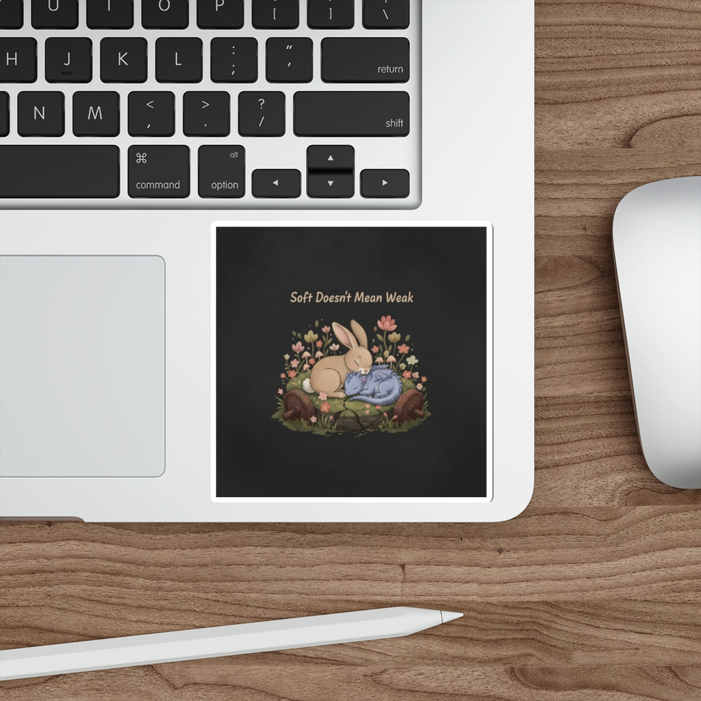 Dragon Die-Cut Sticker – Soft Doesnt Mean Weak