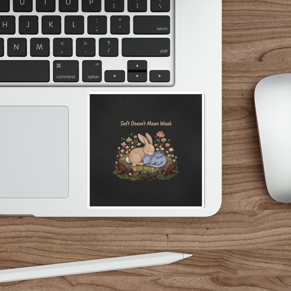 Dragon Die-Cut Sticker – Soft Doesnt Mean Weak