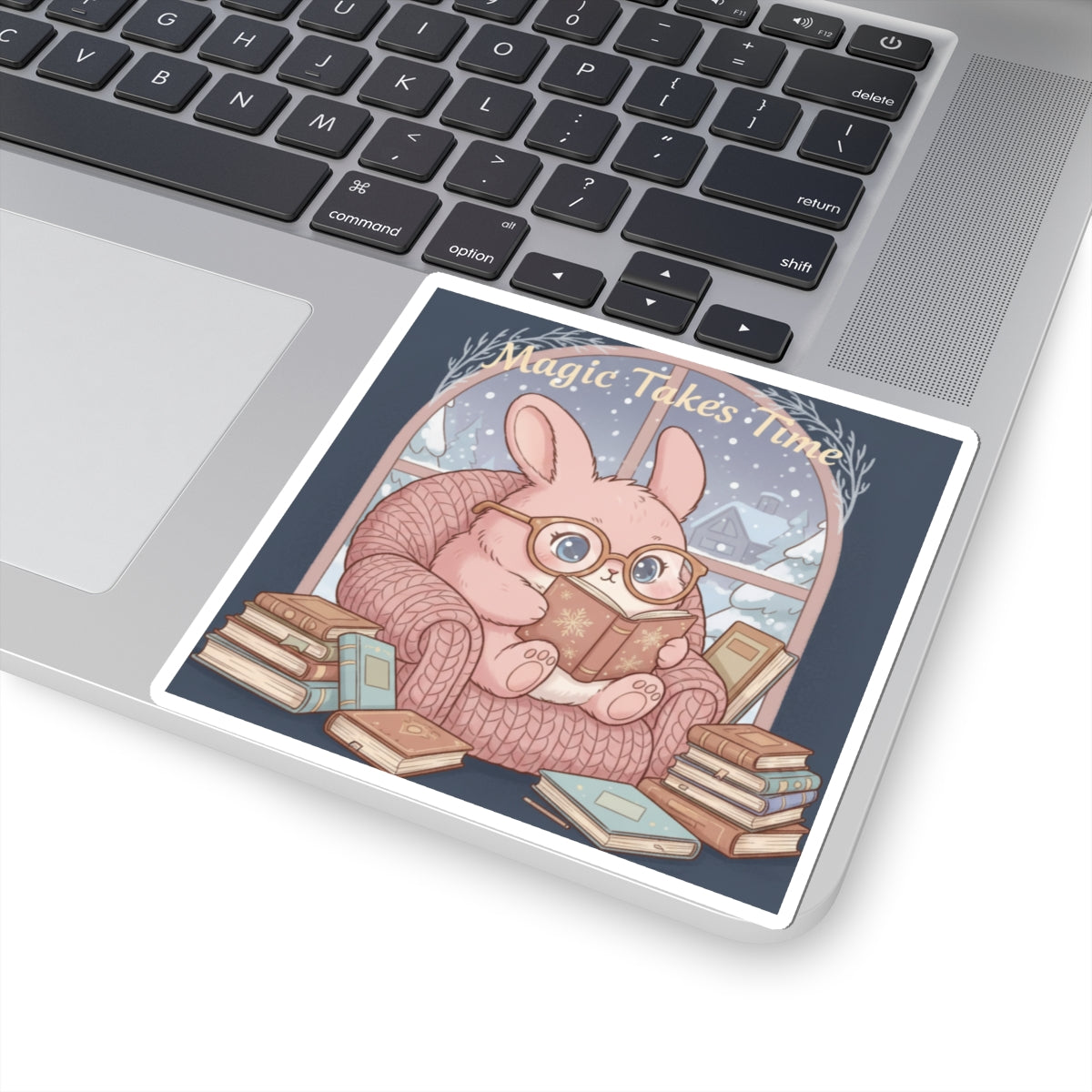 Bunny Kiss-Cut Sticker – Magic Takes Time