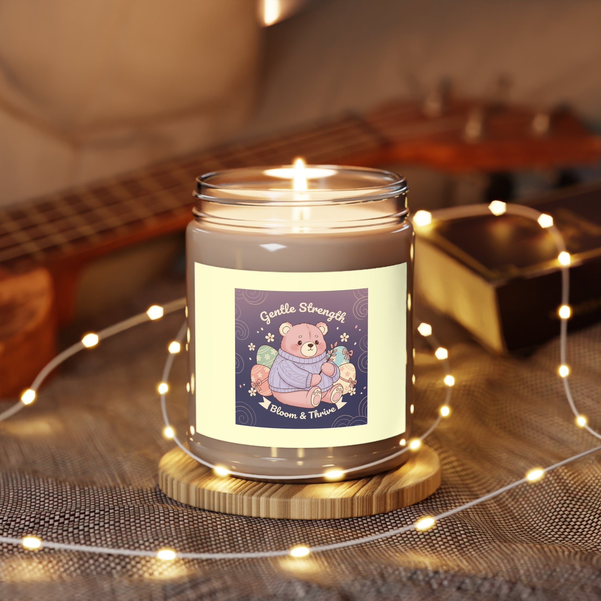 Bear Scented Candle – Gentle Strength Bloom Thrive