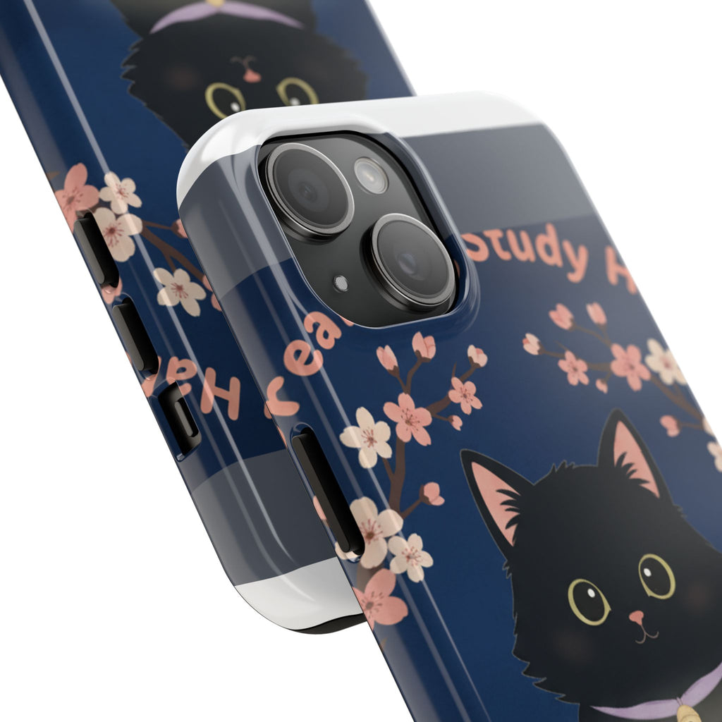 Black Cat Tough Phone Case – Dream Big Study Hard
