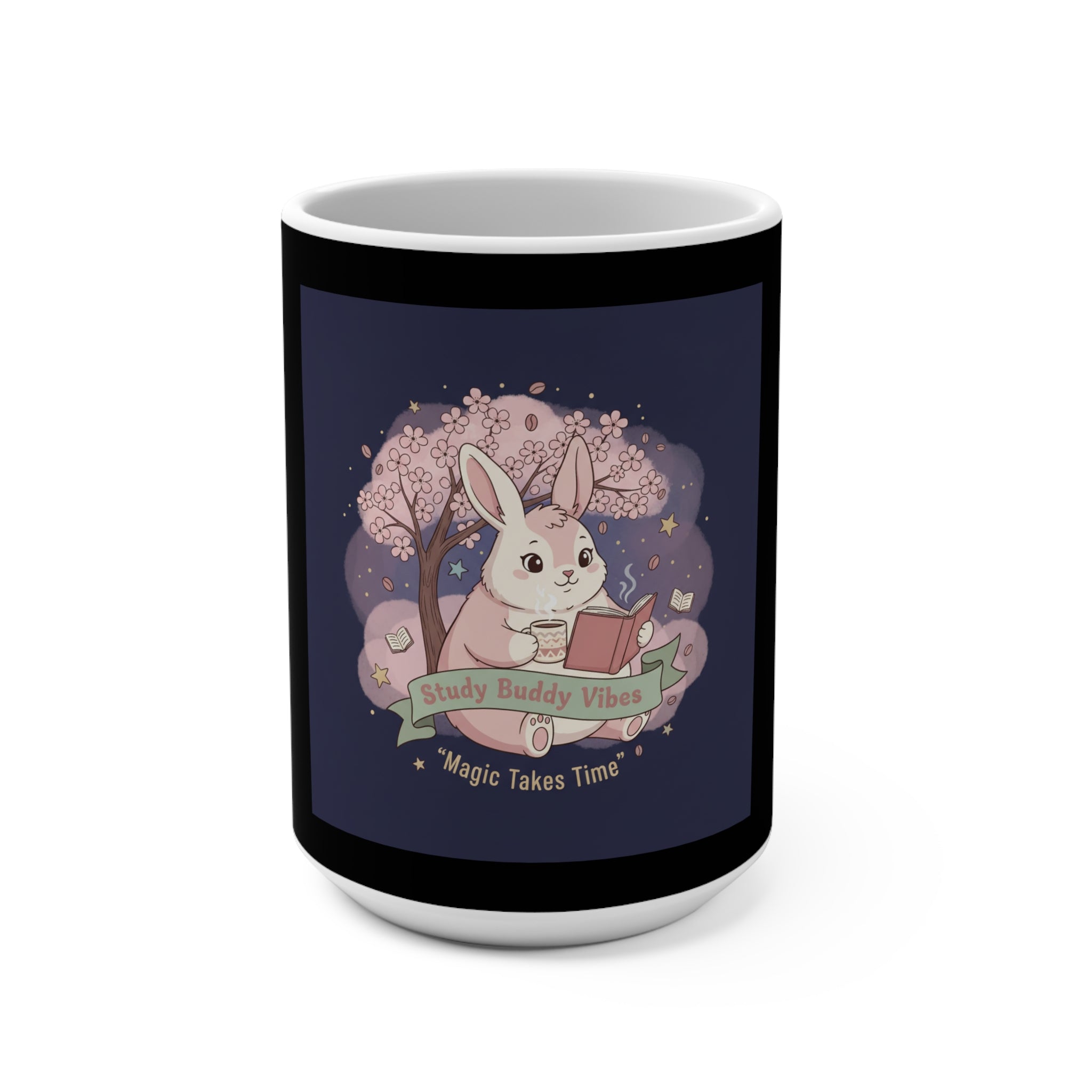 Bunny Mug 15oz – Study Buddy Vibes