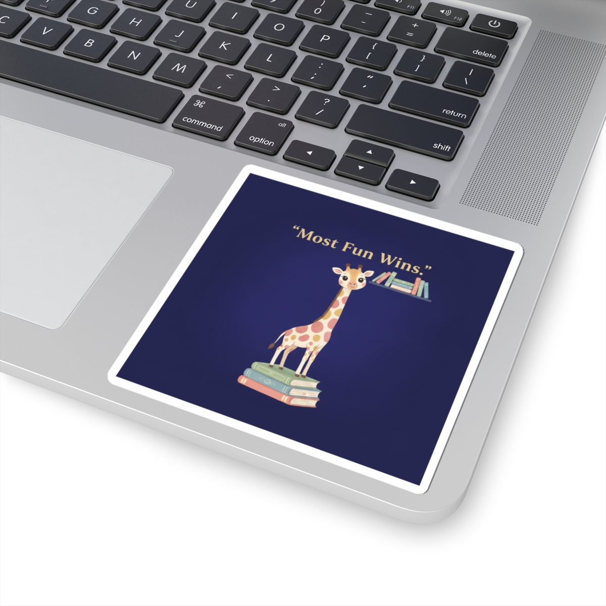 Giraffe Kiss-Cut Sticker – Most Fun Wins