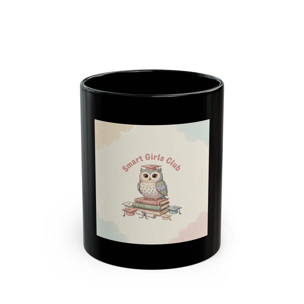 Smart Girls Club Owl Black Mug 11oz