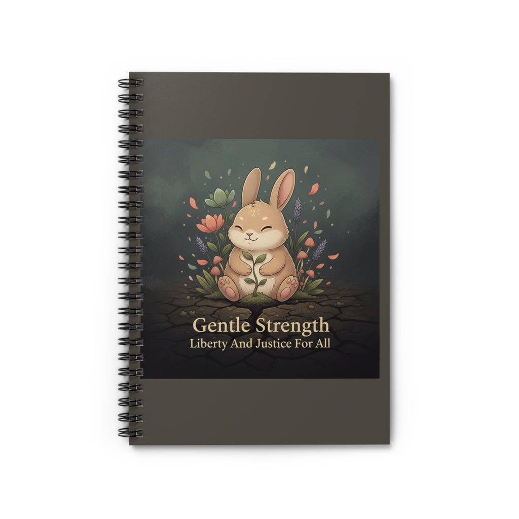Bunny Spiral Notebook – Gentle Strength Liberty and Justice for