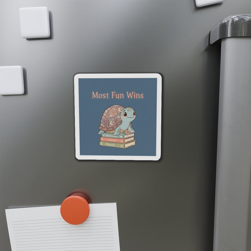 Turtle Die-Cut Magnet – Most Fun Wins